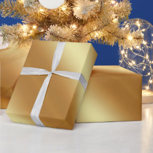 Papier Cadeau Cadeau de Noël simple et élégant en faux or glamou