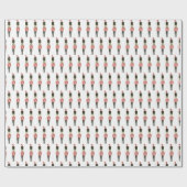 Papier Cadeau Cadeau de Noël traditionnel Casse-noix aquarelle (Plat)