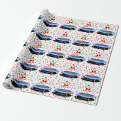 Papier Cadeau Cadeau de Noël Trampoline (Déroulé)
