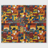 Papier Cadeau Cadeau de patchwork de quilt abstrait pour Afro-Am (Plat)