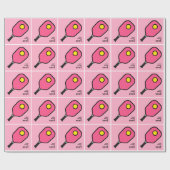 Papier Cadeau Cadeau de Pickleball personnalisé (Plat)