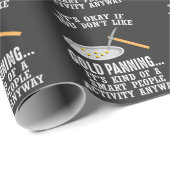 Papier Cadeau Cadeau de planification d'or - Mineur minier (Coin rond)