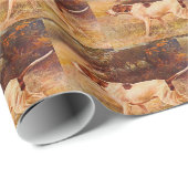 Papier Cadeau Cadeau de sportsman de chien de chasse Pointer vin (Coin rond)