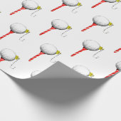 Papier Cadeau Cadeau de Tee de Golf de Noël (Coin)