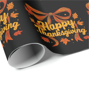 Papier Cadeau Cadeau de Thanksgiving joyeux