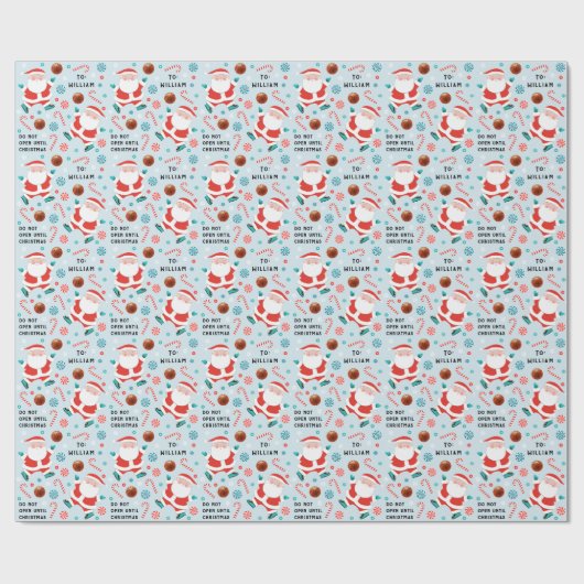 Papier Cadeau Cadeau de vacances de basket-ball créatif (Plat)