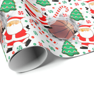 Papier Cadeau Cadeau de vacances de basketball