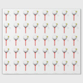 Papier Cadeau Cadeau de vacances de golf (Plat)