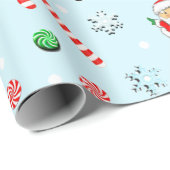 Papier Cadeau Cadeau de vacances de hockey (Coin rond)