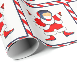 Papier Cadeau Cadeau de vacances de lutteur de lutte
