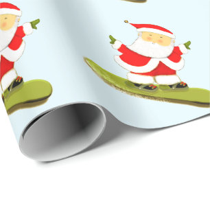 Papier Cadeau Cadeau de vacances de snowboard Snowboardeur
