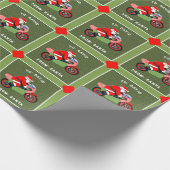Papier Cadeau Cadeau de vacances Motocross Racing (Coin)