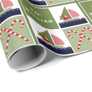 Papier Cadeau Cadeau de vacances personnalisé pour voilier