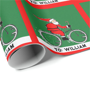 Papier Cadeau Cadeau de vacances pour cycliste