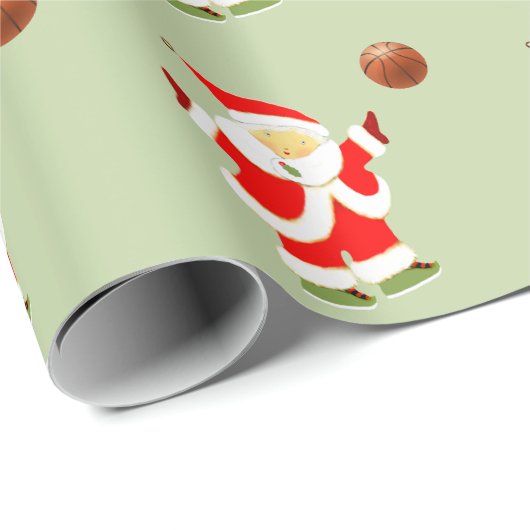 Papier Cadeau Cadeau de vacances pour filles de basket-ball (Coin rond)