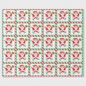 Papier Cadeau Cadeau de vacances pour filles Softball (Plat)