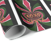 Papier Cadeau Cadeau de voyage kenyan - Conception de câblage et (Coin rond)