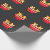 Papier Cadeau Cadeau drôle de Ramen d'Anime de Kawaii de chien (Coin)