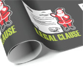 Papier Cadeau Cadeau drôle le père noël juridique d'avocat (Coin rond)