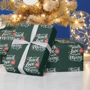 Papier Cadeau Cadeau drôle pour professeur Noël Enseigner Amour