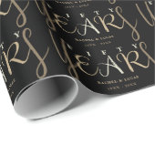 Papier Cadeau Cadeau du 50e anniversaire du Mariage d'or (Coin rond)