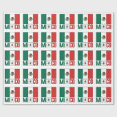 Papier Cadeau Cadeau du Drapeau mexicain (Plat)