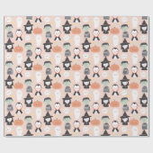 Papier Cadeau Cadeau Éffrayant d'Halloween (Plat)