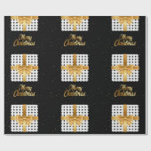 Papier Cadeau Cadeau élégant avec ruban doré et Pois (Plat)