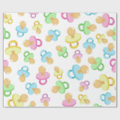 Papier Cadeau Cadeau fait sur commande de douche de tétine (Plat)