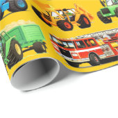 Papier Cadeau Cadeau fait sur commande et anniversaire de camion (Coin rond)