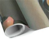 Papier Cadeau cadeau guitariste cool (Coin rond)