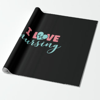 Papier Cadeau Cadeau infirmière | I Love Nursing