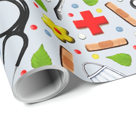 Papier Cadeau Cadeau Médicale (Coin rond)