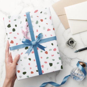 Papier Cadeau Cadeau minimaliste Pastel Blush rose Grey Terrazzo