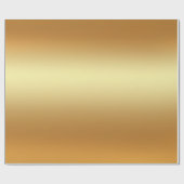 Papier Cadeau Cadeau moderne élégant d'or de Faux de charme (Plat)