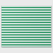 Papier Cadeau Cadeau Motif Green and White Stripes (Plat)