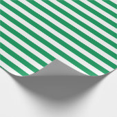 Papier Cadeau Cadeau Motif Green and White Stripes (Coin)