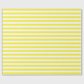 Papier Cadeau Cadeau Motif Lemon Yellow and White Stripes (Plat)
