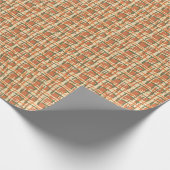 Papier Cadeau Cadeau Motif Rustique Retro Plaid Tartan (Coin)