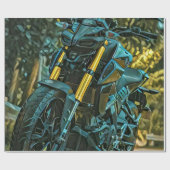 Papier Cadeau Cadeau moto (Plat)