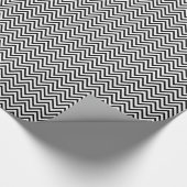 Papier Cadeau Cadeau noir et blanc de Chevron de zigzag (Coin)