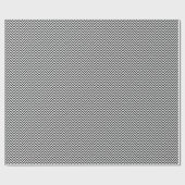 Papier Cadeau Cadeau noir et blanc de Chevron de zigzag (Plat)