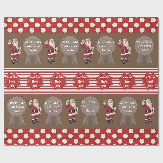 Papier Cadeau Cadeau Officiel De Père Noël (Plat)