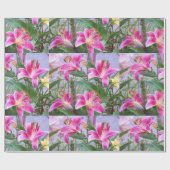 Papier Cadeau Cadeau ou papier Motif à fleurs personnalisé (Plat)