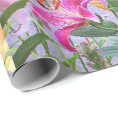 Papier Cadeau Cadeau ou papier Motif à fleurs personnalisé (Coin rond)