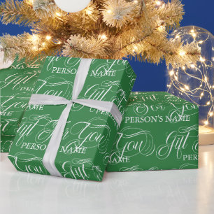 Papier Cadeau Cadeau Personnalisé Pour Vous Motif de Typographie