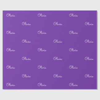Papier Cadeau Cadeau personnalisé violet pour filles