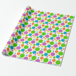 Papier Cadeau Cadeau Points Colorés