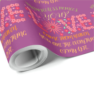 PAPIER CADEAU CADEAU POUR MAMAN, SOEUR, FILLE, AMIE, PETITE AMIE