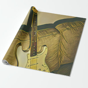 Papier Cadeau Cadeau pour professeur de musique guitariste bassi